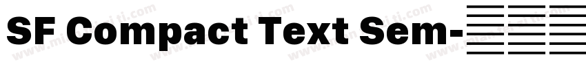 SF Compact Text Sem字体转换
